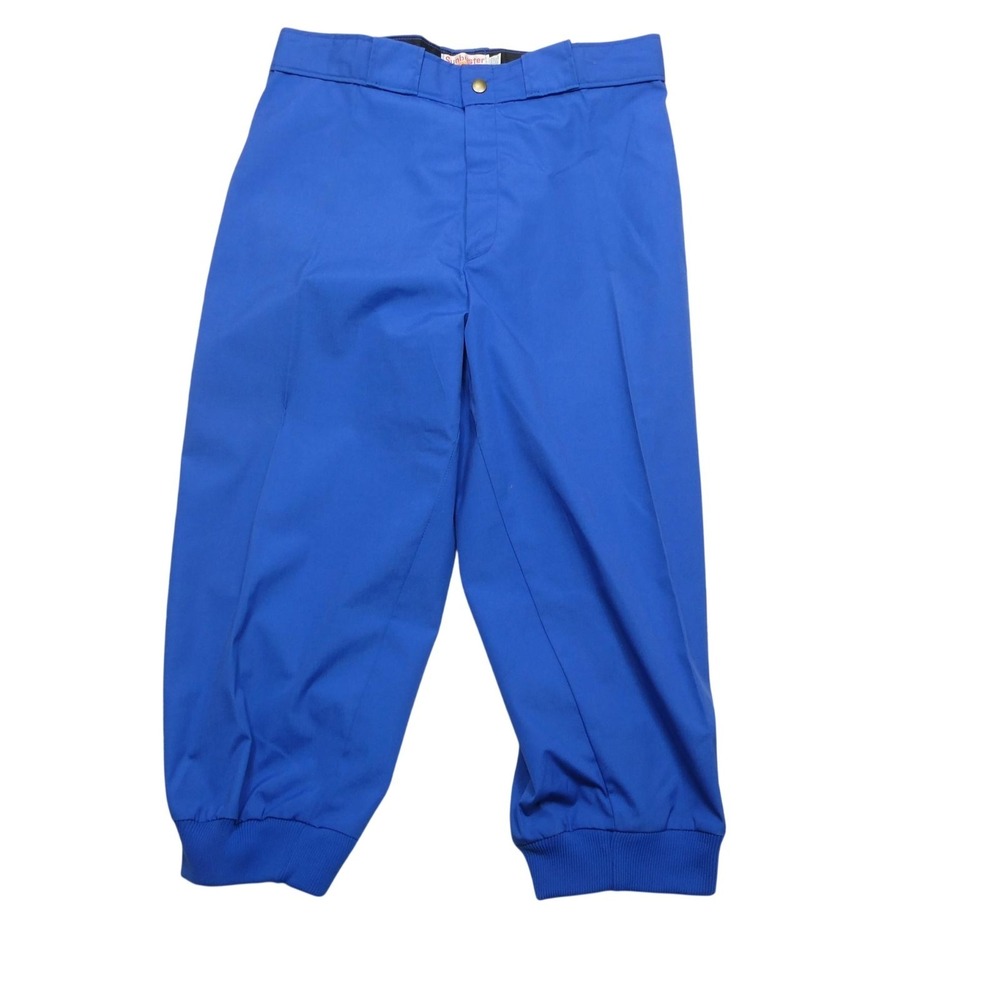 Vintage Sunbuster Pants Mens 32‎ Blue Cropped Jogger Elastic Cuff Zip Pocket 80s